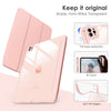 DTTOCASE iPad Pro 12.9 Case 6th / 5th / 4th / 3rd Generation 2022/2021 / 2020/2018,12.9 inch Clear Back Cover[Built-in Pencil Holder,Auto Sleep/Wake,Camera Protection] for iPad Pro-Blue Purple