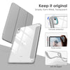DTTOCASE iPad 10th Generation Case 2022, iPad 10.9 Inch Case with Clear Transparent Back and TPU Shockproof Frame Cover [Built-in Pencil Holder, Support Auto Sleep/Wake] -Black