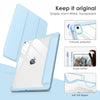 DTTOCASE for iPad 6th / 5th Generation 9.7 inch Case (2018/2017), iPad Air 2 & 1 (2014/2013) Case, Clear Back, Smart Cover [Built-in Pencil Holder, Auto Sleep/Wake] - Rose Gold