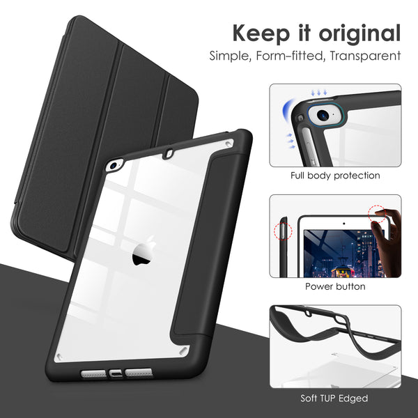 DTTOCASE Slim Clear Case for iPad Mini 4 5 3 2 1 (7.9 inch),TPU Shockproof Frame Cover[Support Auto Sleep/Wake] for iPad Mini 1st 2nd 3rd 4th 5th Generation - Rose Gold