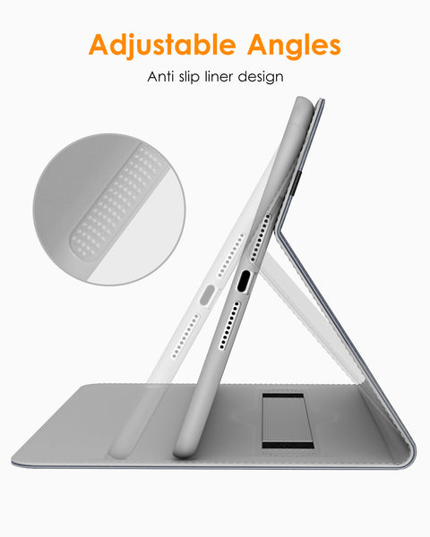 DTTO iPad Mini 4 Case, Premium Leather Folio Stand Cover Case with Multi-Angle Viewing and Auto Wake-Sleep Function, Front Pocket for Apple iPad Mini 4 - Brown