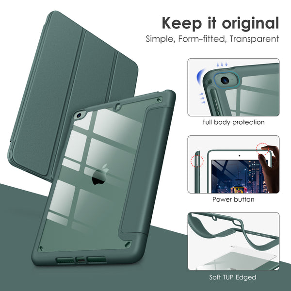 DTTOCASE Slim Clear Case for iPad Mini 4 5 3 2 1 (7.9 inch),TPU Shockproof Frame Cover[Support Auto Sleep/Wake] for iPad Mini 1st 2nd 3rd 4th 5th Generation - Rose Gold