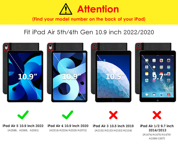 DTTO iPad Air 5th Generation Case (2022) / iPad Air 4th Generation Case (2020) 10.9 Inch, Premium Leather Business Folio Stand Cover with Pencil Holder [2nd Pencil Charging] for iPad Air 5/4, Brown