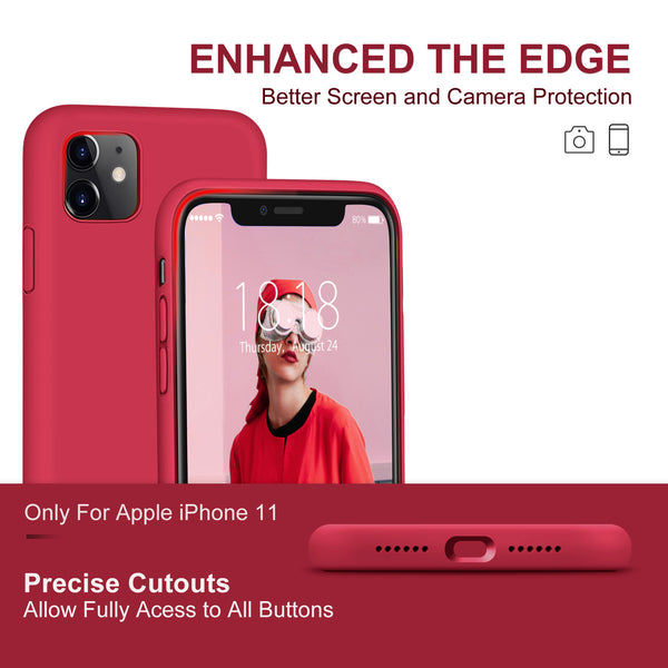 DTTO Compatible with iPhone 11 Case, [Romance Series] Full Covered Silicone Cover [Enhanced Camera and Screen Protection] with Honeycomb Grid Pattern Cushion for iPhone 11 6.1” 2019, Mint Green