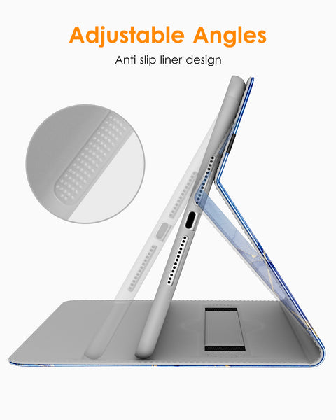 DTTO for iPad 9.7 Inch 5th/6th Generation 2018/2017 Case with Apple Pencil Holder, Premium Leather Folio Stand Cover Case for Apple iPad 9.7 inch, Also Fit iPad Pro 9.7/Air 2/Air - Black