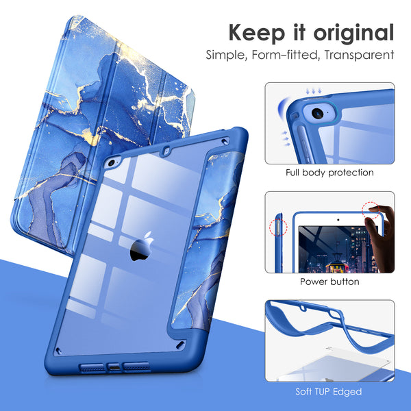 DTTOCASE Slim Clear Case for iPad Mini 4 5 3 2 1 (7.9 inch),TPU Shockproof Frame Cover[Support Auto Sleep/Wake] for iPad Mini 1st 2nd 3rd 4th 5th Generation - Rose Gold