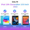 DTTO Case for iPad 10th Generation 10.9 Inch 2022 Release, iPad Case with Kickstand and Built-in Screen Protector, Durable Shockproof Full Body Protective Cover for Apple iPad 10.9 Inch - Black