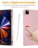 DTTO iPad Pro 12.9 case 2021 [Full Body Protection+Apple 2nd Pencil Charging+ Auto Sleep/Wake] Soft TPU Smart Back Cover Case, Ice Blue