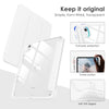 DTTOCASE iPad 10th Generation Case 2022, iPad 10.9 Inch Case with Clear Transparent Back and TPU Shockproof Frame Cover [Built-in Pencil Holder, Support Auto Sleep/Wake] -Black