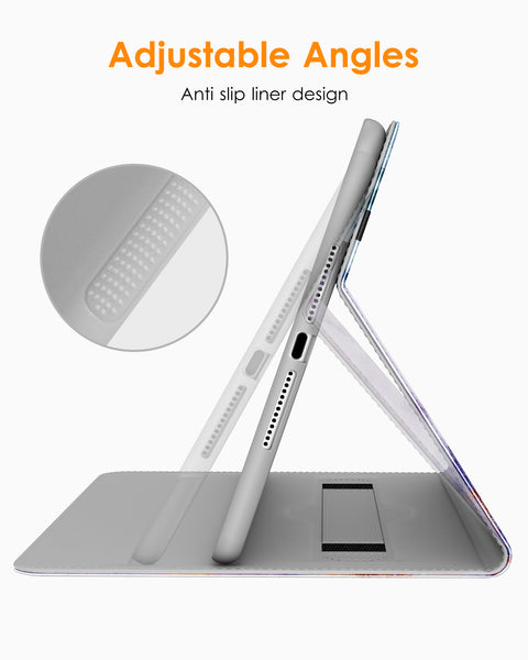 DTTO for iPad 9.7 Inch 5th/6th Generation 2018/2017 Case with Apple Pencil Holder, Premium Leather Folio Stand Cover Case for Apple iPad 9.7 inch, Also Fit iPad Pro 9.7/Air 2/Air - Black