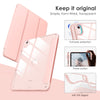 DTTOCASE iPad 10th Generation Case 2022, iPad 10.9 Inch Case with Clear Transparent Back and TPU Shockproof Frame Cover [Built-in Pencil Holder, Support Auto Sleep/Wake] -Black