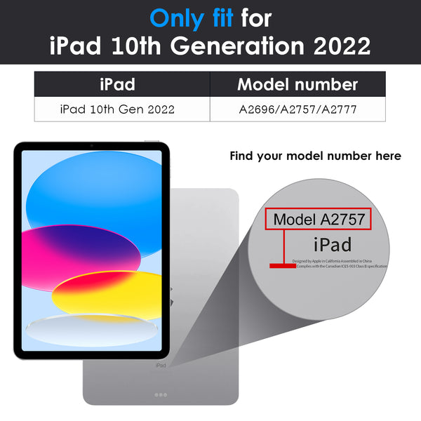 DTTO iPad 10th Generation Case 10.9 Inch 2022, Premium Leather Business Folio Stand Cover with Pencil Holder - Auto Wake/Sleep and Multiple Viewing Angles, Brown