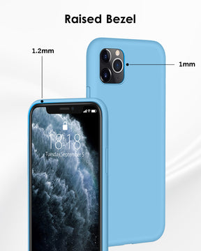 DTTO Compatible with iPhone 11 Pro Max Case, [Romance Series] Silicone Cover [Enhanced Camera and Screen Protection] with Honeycomb Grid Cushion for iPhone 11 Pro Max 2019 6.5", Mint Green