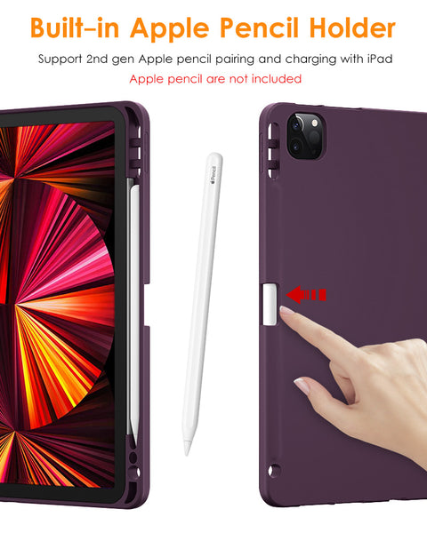 DTTOCASE iPad Pro 11 inch Case, Soft Smart Cover with Pencil Holder for iPad Pro 11-inch 4th/3rd/2nd/1st Generation (2022/2021/2020/2018 Released)，Auto Sleep/Wake, Midnight Blue