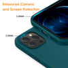 DTTO Compatible with iPhone 12/12 Pro Case,Shockproof Silicone [Romance Series] Cover [Enhanced Camera and Screen Protection] with Honeycomb Grid Cushion for iPhone 12 6.1” 2020,Midnight Green