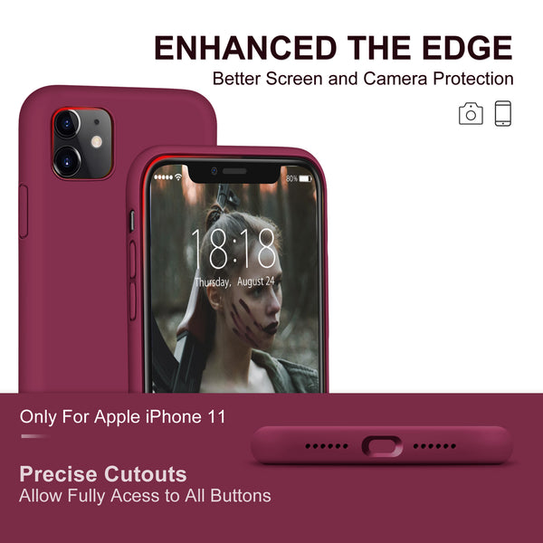 DTTO Compatible with iPhone 11 Case, [Romance Series] Full Covered Silicone Cover [Enhanced Camera and Screen Protection] with Honeycomb Grid Pattern Cushion for iPhone 11 6.1” 2019, Mint Green