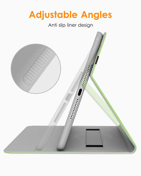 DTTO for iPad 9.7 Inch 5th/6th Generation 2018/2017 Case with Apple Pencil Holder, Premium Leather Folio Stand Cover Case for Apple iPad 9.7 inch, Also Fit iPad Pro 9.7/Air 2/Air - Black