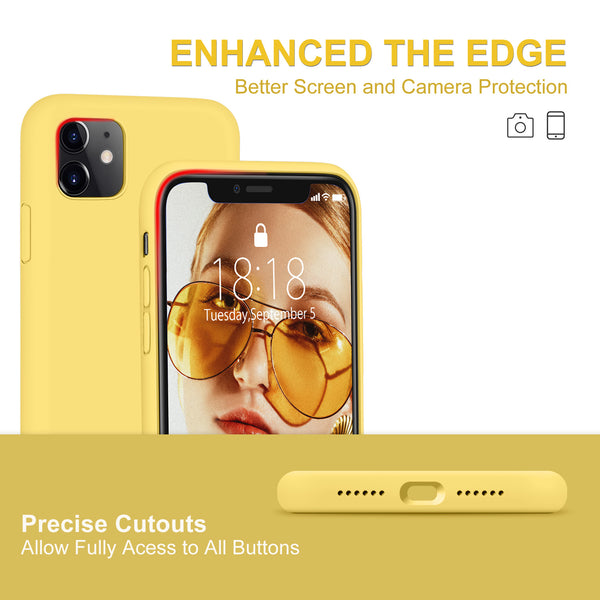 DTTO Compatible with iPhone 11 Case, [Romance Series] Full Covered Silicone Cover [Enhanced Camera and Screen Protection] with Honeycomb Grid Pattern Cushion for iPhone 11 6.1” 2019, Mint Green