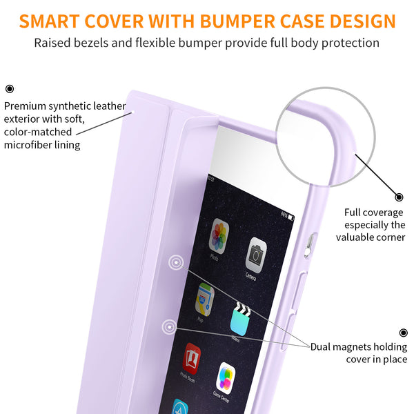 iPad Mini Case for iPad Mini 3/2 / 1, DTTO Ultra Slim Lightweight Smart Case Trifold Cover Stand with Flexible Soft TPU Back Cover for iPad Apple Mini, Mini 2, Mini 3 [Auto Sleep/Wake],NavyBlue