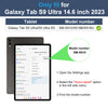 DTTO for Samsung Galaxy Tab S9 Ultra 14.6 inch Case 2023, Premium Leather Business Folio Stand Cover with S Pen Holder for Galaxy Tablet S9 Ultra 14.6’’ 2023 Model [SM-X910/X916B/X918U], Brown