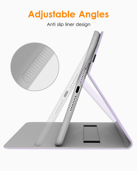 DTTO iPad Mini 4 Case, Premium Leather Folio Stand Cover Case with Multi-Angle Viewing and Auto Wake-Sleep Function, Front Pocket for Apple iPad Mini 4 - Brown