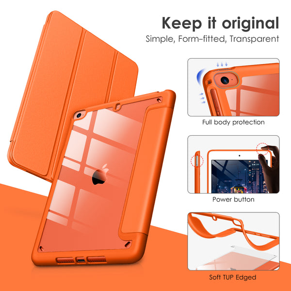 DTTOCASE Slim Clear Case for iPad Mini 4 5 3 2 1 (7.9 inch),TPU Shockproof Frame Cover[Support Auto Sleep/Wake] for iPad Mini 1st 2nd 3rd 4th 5th Generation - Rose Gold