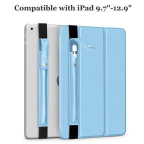 DTTO Pencil Case for Apple Pencil 1st/2nd Generation, PU Leather Pencil Sleeve Pouch with Detachable Elastic Band for iPad 9.7"/ 10.2"/ 10.5"/ 10.9"/ 11"/ 12.9" Case, Mint Green