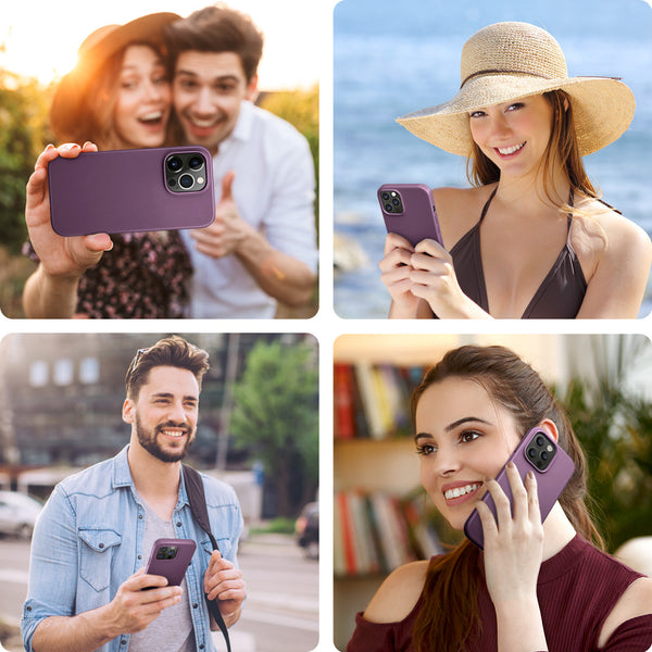 DTTO Compatible with iPhone 14 Pro Max Case, Ultra Slim Soft Premium Liquid Silicone [Military Grade Drop Protection] Full-Body Protective Bumper Phone Case for iPhone 14 Pro Max 6.7"(2022)- Orange