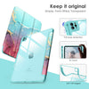 DTTOCASE iPad Pro 12.9 Case 6th / 5th / 4th / 3rd Generation 2022/2021 / 2020/2018,12.9 inch Clear Back Cover[Built-in Pencil Holder,Auto Sleep/Wake,Camera Protection] for iPad Pro-Blue Purple