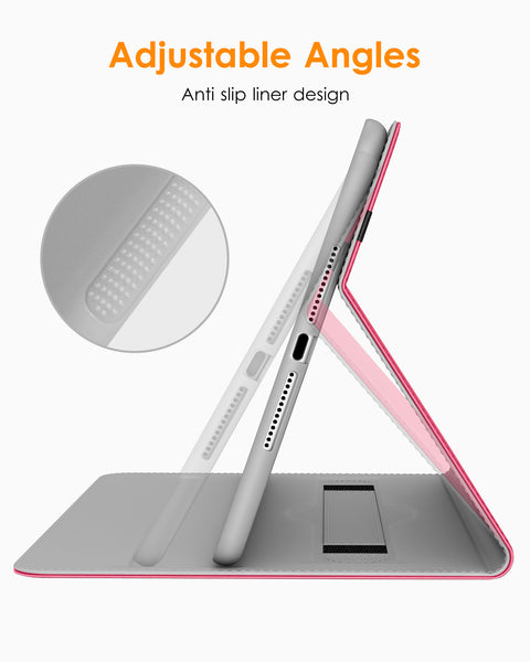 DTTO for iPad 9.7 Inch 5th/6th Generation 2018/2017 Case with Apple Pencil Holder, Premium Leather Folio Stand Cover Case for Apple iPad 9.7 inch, Also Fit iPad Pro 9.7/Air 2/Air - Black