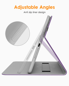 DTTO for iPad 9.7 Inch 5th/6th Generation 2018/2017 Case with Apple Pencil Holder, Premium Leather Folio Stand Cover Case for Apple iPad 9.7 inch, Also Fit iPad Pro 9.7/Air 2/Air - Black