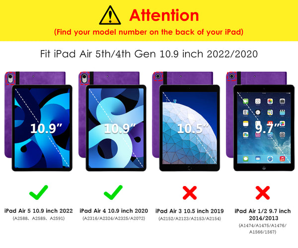 DTTO iPad Air 5th Generation Case (2022) / iPad Air 4th Generation Case (2020) 10.9 Inch, Premium Leather Business Folio Stand Cover with Pencil Holder [2nd Pencil Charging] for iPad Air 5/4, Brown