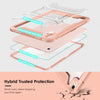 DTTOCASE iPad 10th Generation Kickstand Protective Case 2022,iPad 10.9 Inch Cover with Matte Frosted Shockproof Back [Anti-Fingerprint,Anti-Scratch,Support Touch ID,Camera Protection]-Black