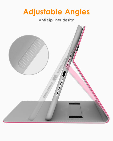 DTTO for iPad 9.7 Inch 5th/6th Generation 2018/2017 Case with Apple Pencil Holder, Premium Leather Folio Stand Cover Case for Apple iPad 9.7 inch, Also Fit iPad Pro 9.7/Air 2/Air - Black