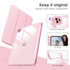 DTTOCASE iPad Pro 12.9 Case 6th / 5th / 4th / 3rd Generation 2022/2021 / 2020/2018,12.9 inch Clear Back Cover[Built-in Pencil Holder,Auto Sleep/Wake,Camera Protection] for iPad Pro-Blue Purple