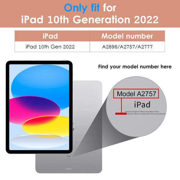 DTTO iPad 10th Generation Case 10.9 Inch 2022, Premium Leather Business Folio Stand Cover with Pencil Holder - Auto Wake/Sleep and Multiple Viewing Angles, Brown