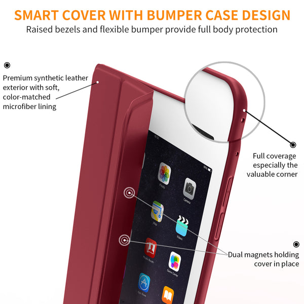 DTTO Case for iPad Mini 4,(Not Compatible with Mini 5th Generation 2019) Ultra Slim Lightweight Smart Case Trifold Stand with Flexible Soft TPU Back Cover for iPad mini4[Auto Sleep/Wake],Navy Blue