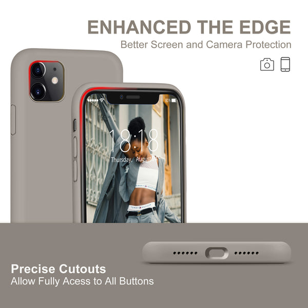 DTTO Compatible with iPhone 11 Case, [Romance Series] Full Covered Silicone Cover [Enhanced Camera and Screen Protection] with Honeycomb Grid Pattern Cushion for iPhone 11 6.1” 2019, Mint Green