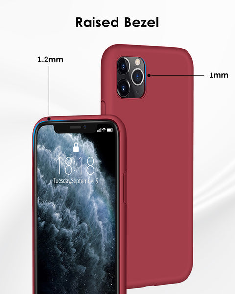 DTTO Compatible with iPhone 11 Pro Case, [Romance Series] Full Covered Silicone Cover [Enhanced Camera and Screen Protection] with Honeycomb Grid Cushion for iPhone 11 Pro 5.8" 2019, American Red