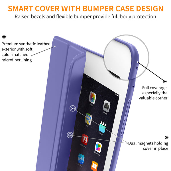 DTTO Case for iPad Mini 4,(Not Compatible with Mini 5th Generation 2019) Ultra Slim Lightweight Smart Case Trifold Stand with Flexible Soft TPU Back Cover for iPad mini4[Auto Sleep/Wake],Navy Blue