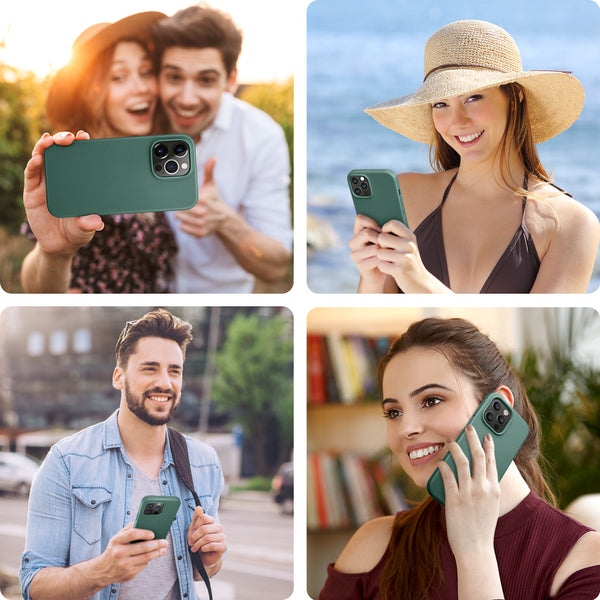 DTTO Compatible with iPhone 14 Pro Max Case, Ultra Slim Soft Premium Liquid Silicone [Military Grade Drop Protection] Full-Body Protective Bumper Phone Case for iPhone 14 Pro Max 6.7"(2022)- Orange