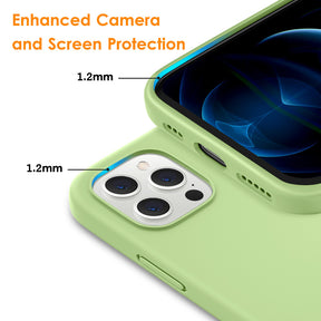 DTTO Compatible with iPhone 12/12 Pro Case,Shockproof Silicone [Romance Series] Cover [Enhanced Camera and Screen Protection] with Honeycomb Grid Cushion for iPhone 12 6.1” 2020,Midnight Green