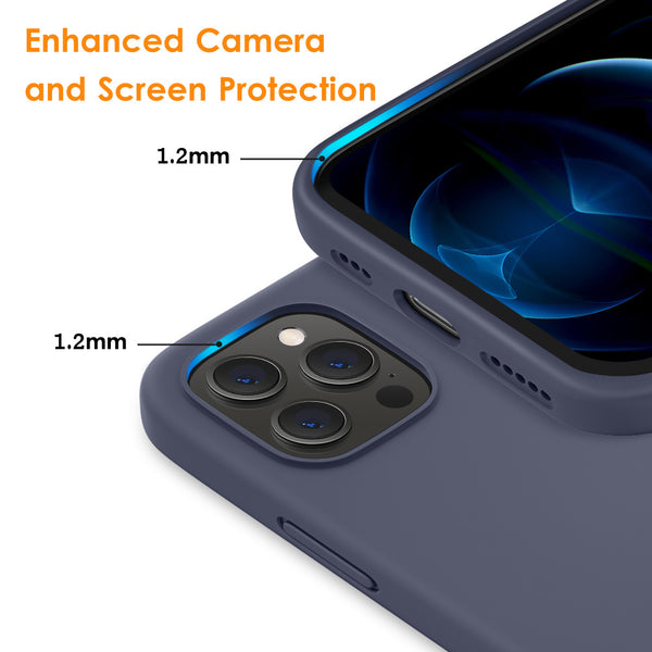 DTTO Compatible with iPhone 12/12 Pro Case,Shockproof Silicone [Romance Series] Cover [Enhanced Camera and Screen Protection] with Honeycomb Grid Cushion for iPhone 12 6.1” 2020,Midnight Green