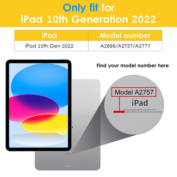 DTTO iPad 10th Generation Case 10.9 Inch 2022, Premium Leather Business Folio Stand Cover with Pencil Holder - Auto Wake/Sleep and Multiple Viewing Angles, Brown