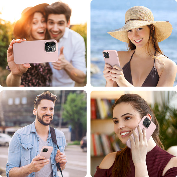 DTTO Compatible with iPhone 14 Pro Max Case, Ultra Slim Soft Premium Liquid Silicone [Military Grade Drop Protection] Full-Body Protective Bumper Phone Case for iPhone 14 Pro Max 6.7"(2022)- Orange