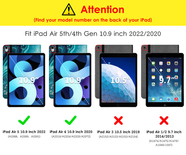 DTTO iPad Air 5th Generation Case (2022) / iPad Air 4th Generation Case (2020) 10.9 Inch, Premium Leather Business Folio Stand Cover with Pencil Holder [2nd Pencil Charging] for iPad Air 5/4, Brown