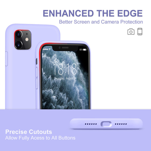 DTTO Compatible with iPhone 11 Case, [Romance Series] Full Covered Silicone Cover [Enhanced Camera and Screen Protection] with Honeycomb Grid Pattern Cushion for iPhone 11 6.1” 2019, Mint Green