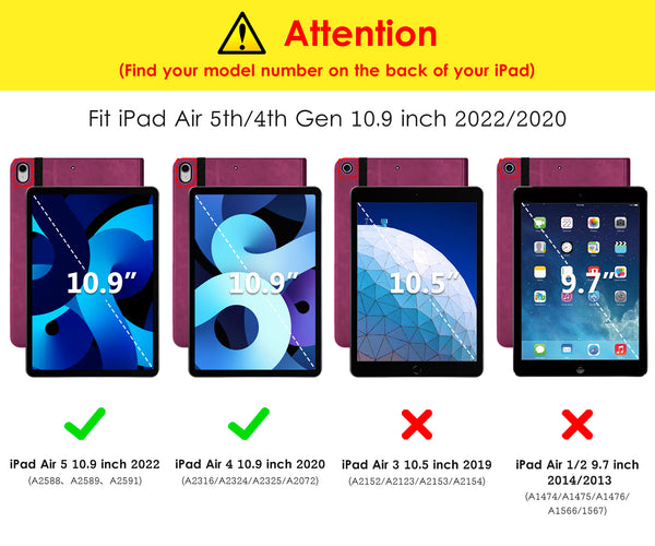 DTTO iPad Air 5th Generation Case (2022) / iPad Air 4th Generation Case (2020) 10.9 Inch, Premium Leather Business Folio Stand Cover with Pencil Holder [2nd Pencil Charging] for iPad Air 5/4, Brown