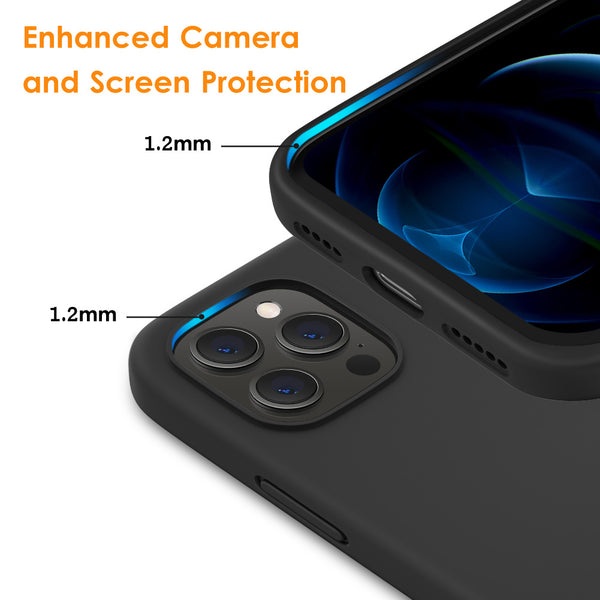 DTTO Compatible with iPhone 12/12 Pro Case,Shockproof Silicone [Romance Series] Cover [Enhanced Camera and Screen Protection] with Honeycomb Grid Cushion for iPhone 12 6.1” 2020,Midnight Green