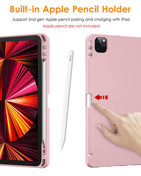 DTTOCASE iPad Pro 11 inch Case, Soft Smart Cover with Pencil Holder for iPad Pro 11-inch 4th/3rd/2nd/1st Generation (2022/2021/2020/2018 Released)，Auto Sleep/Wake, Midnight Blue